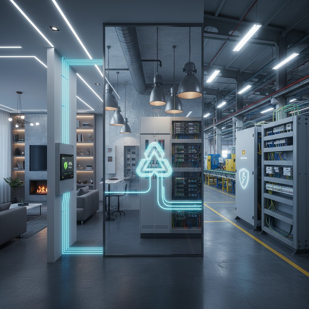 Elaboramos projetos elétricos para residências, comércios e indústrias, priorizando eficiência energética, segurança e facilidade de manutenção. "sem texto"